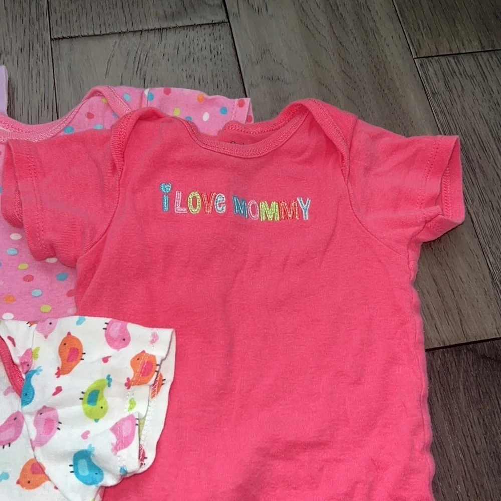 Carter’s/Gerber bundle long sleeve/short sleeve girl onesies